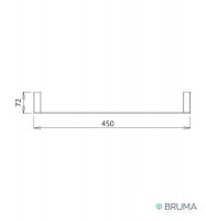 MEDIDAS TOALLERO BARRA 450mm CUBIS BRUMA